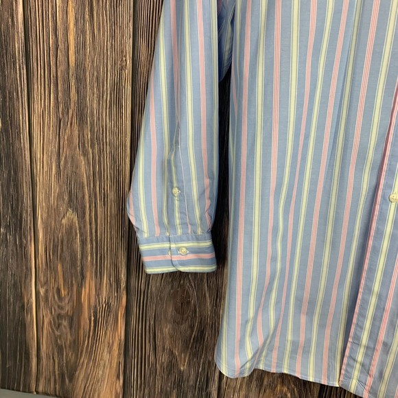 Ralph Lauren Classic Fit Mens Long Sleeve Shirt Multicolor Shirt Size 17.5 34/35 - Picture 4 of 8